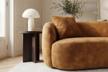 Bankstel geel fluweel 2-zits 178 cm