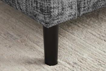 Hoekbank donkergrijs stof 220 cm universele ottomane