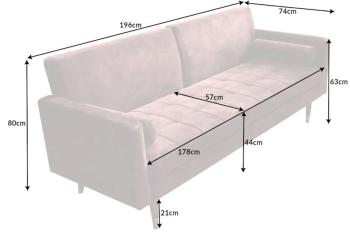 lounge slaapbank champagne beige 196 cm