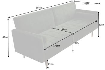 lounge slaapbank groen 196 cm