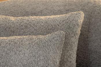Bankstel bouclé stof grijs 230 cm