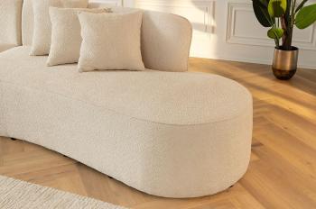 Bigsofa bankstel XXL beige bouclé 330 cm
