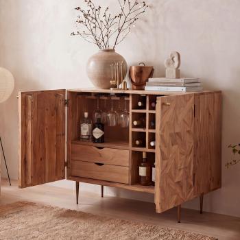 Barkast dressoir acaciahout 90 cm