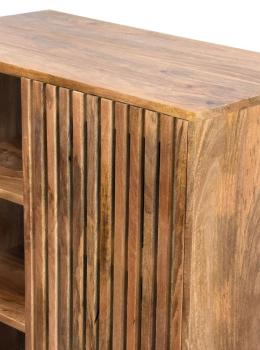 Barkast wijnkast mangohout bruin 80x123 cm