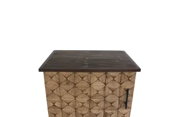 Barkast massief hout 62x90 cm