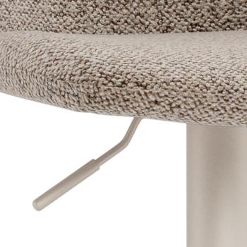 luxe barkruk beige stof met grijs onderstel