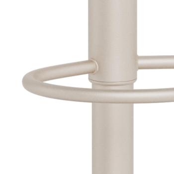 luxe barkruk beige stof met grijs onderstel