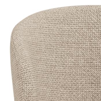 luxe barkruk beige stof met zwart onderstel