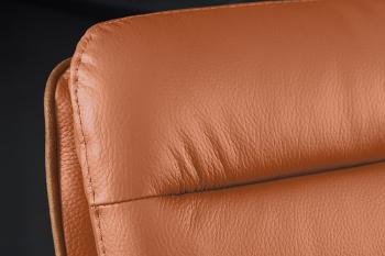 Barkruk cognac echt leder met armleuningen