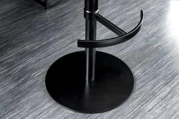 Barkruk taupe echt leder met armleuningen