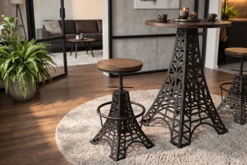 Barkruk eiffeltoren mangohout metaal