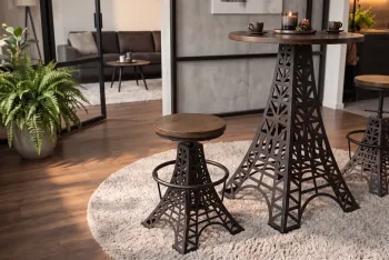 Barkruk eiffeltoren mangohout metaal