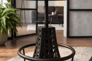 Barkruk eiffeltoren mangohout metaal