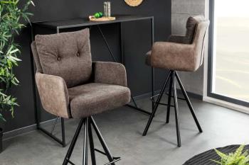 Barkruk taupebruin draaibaar