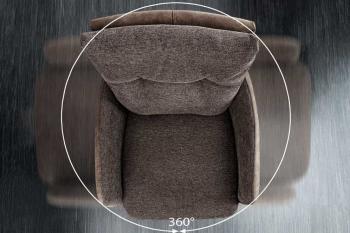 Barkruk taupebruin draaibaar