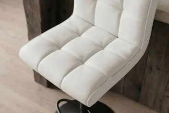 moderne witte barkruk met zwart onderstel