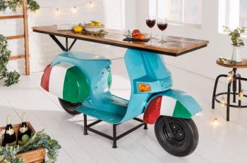 Scooter bar metaal blauw