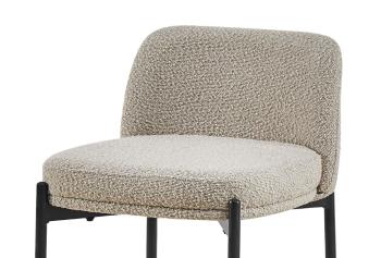 Trendy barstoel zand bouclé stof