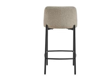 Trendy barstoel zand bouclé stof