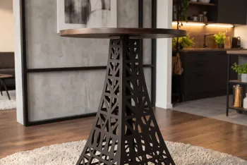 bartafel eiffeltoren donkerbruin mangohout 70 cm