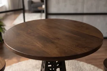 bartafel eiffeltoren donkerbruin mangohout 70 cm