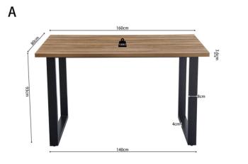 Bartafel eiken decor 160 cm