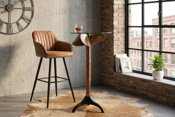 bartafel scheepsschroef koper met glas 60 cm