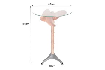 bartafel scheepsschroef koper met glas 60 cm