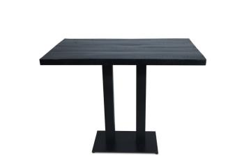 Hoge bartafel zwart mangohout 60mm 120x70 cm