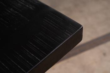 Hoge bartafel zwart mangohout 60mm 120x70 cm