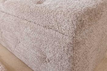Opbergbank champagne beige bouclé 140 cm