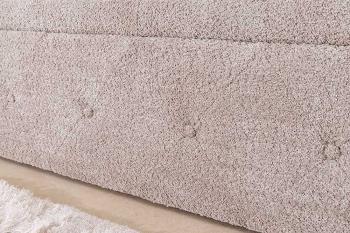 Opbergbank champagne beige bouclé 140 cm