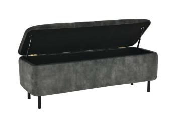 bedbank opbergbank groen fluweel 120 cm