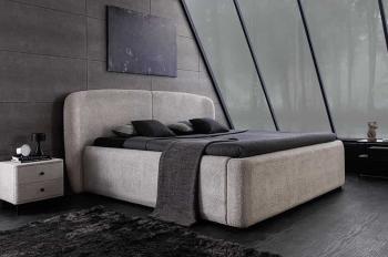 2-persoons bed beige bouclé 180x200 cm