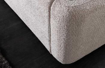 2-persoons bed beige bouclé 180x200 cm