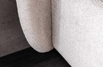 2-persoons bed beige bouclé 180x200 cm