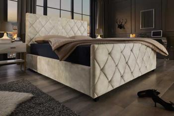 Bedombouw grijs fluweel 190x220 cm