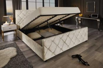 Bedombouw grijs fluweel 190x220 cm