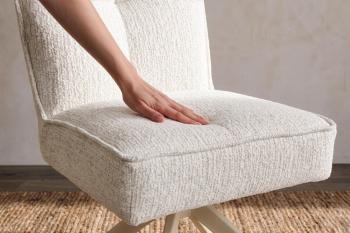 Eetkamerstoel Lucca beige draaibaar