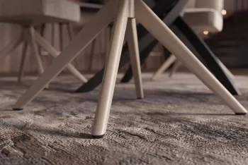 Eetkamerstoel Lucca beige draaibaar
