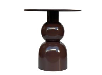Bijzettafel metaal bruin 50 cm