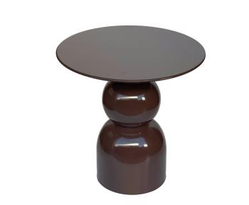 Bijzettafel metaal bruin 50 cm