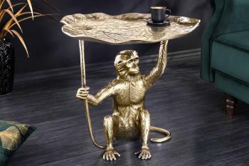 Salontafel goud aapfiguur 55 cm