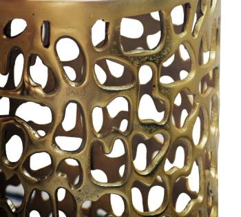 Ronde bijzettafel goud marmer 30 cm