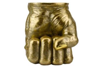 Bijzettafel goud vuistobject 40x47 cm