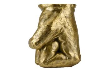 Bijzettafel goud vuistobject 40x47 cm