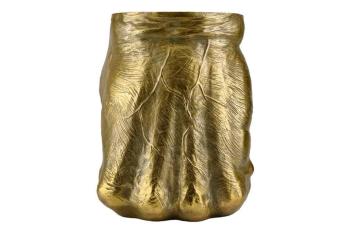 Bijzettafel goud vuistobject 40x47 cm