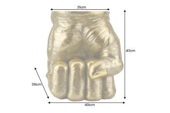 Bijzettafel goud vuistobject 40x47 cm