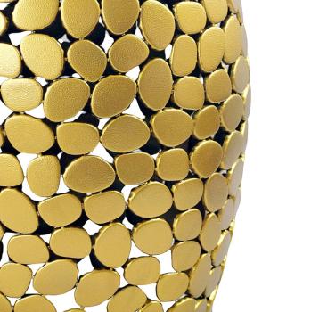 Bijzettafel goudkleurig met wit marmer 40 cm