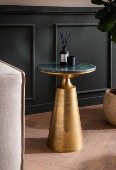 bijzettafel groen marmer 40 cm